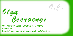 olga cservenyi business card